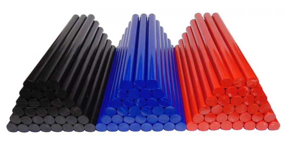 PDR Топло лепило на синтетична основа 10 бр. 11X200mm/син,червен,черен