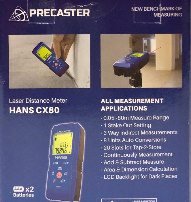 лазерна ролетка до 80 м, Precaster, Германия