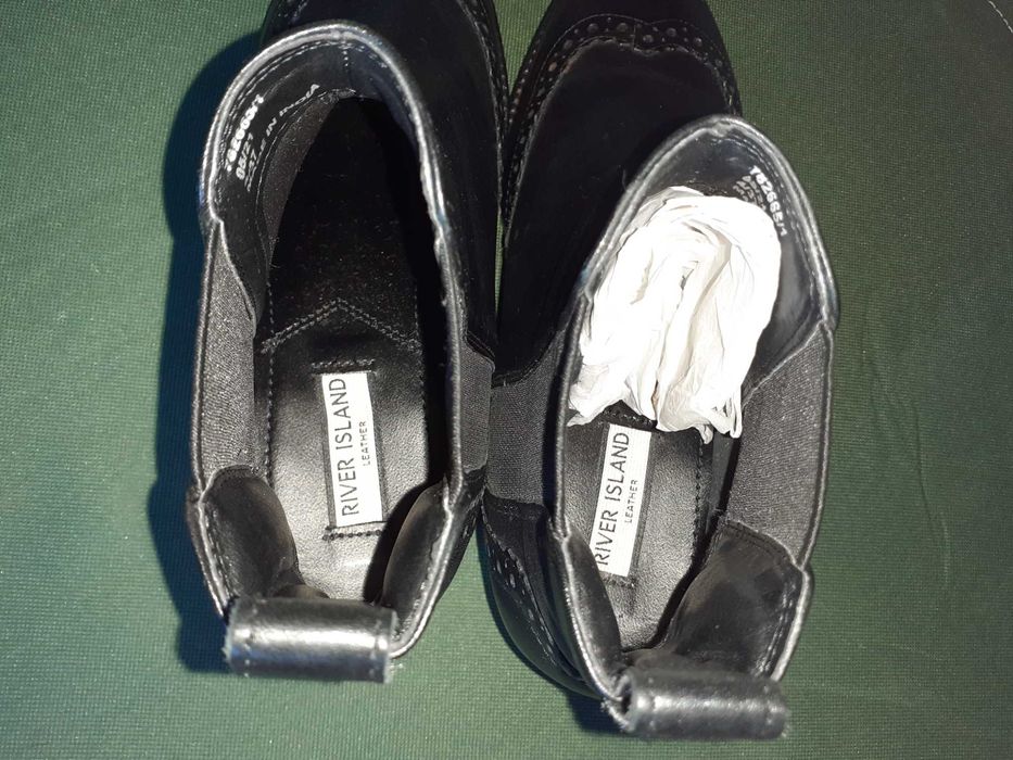 Botine damă Piele naturală River Island nr. 37 ghete femei cu elastic