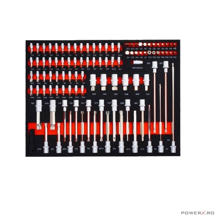 Dulap de scule cu 7 sertare echipat, 250 piese Verke