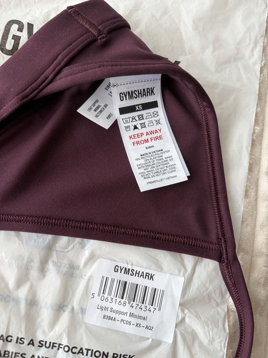 Bustiera Gymshark Minimal Halterneck Cherry Purple