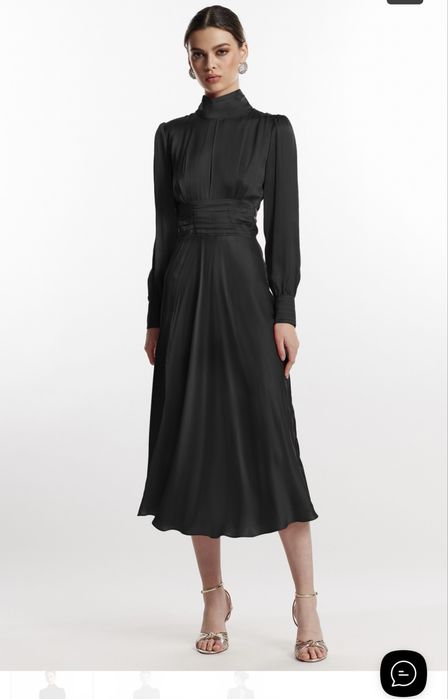 Rochie eleganta midi din matase, Framboise