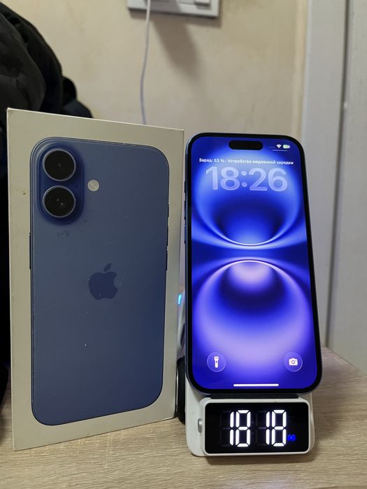 Айфон 16 blue 128gb 89% состояние идеал