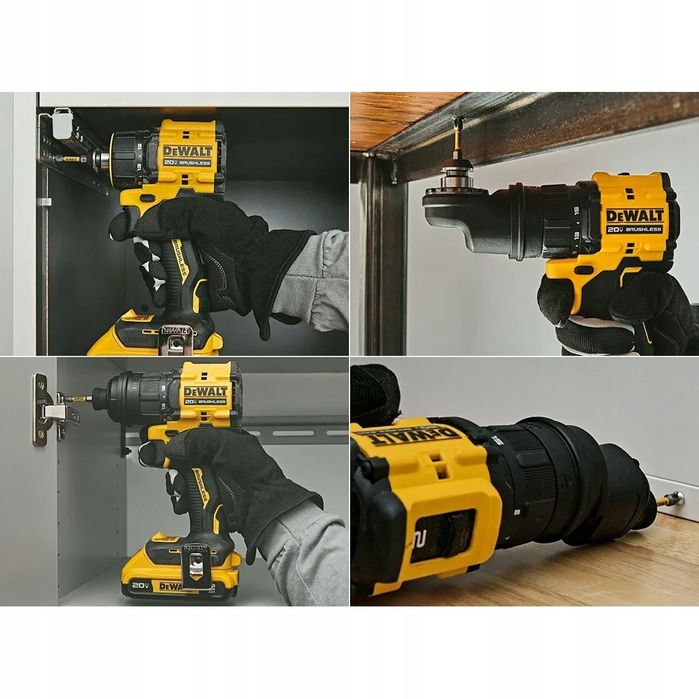 DeWALT 18V XR 4-в-1 комплект с 3 батерии 5Ah, зарядно и куфари. Професионални машини, подходящи за строителство и ремонт.