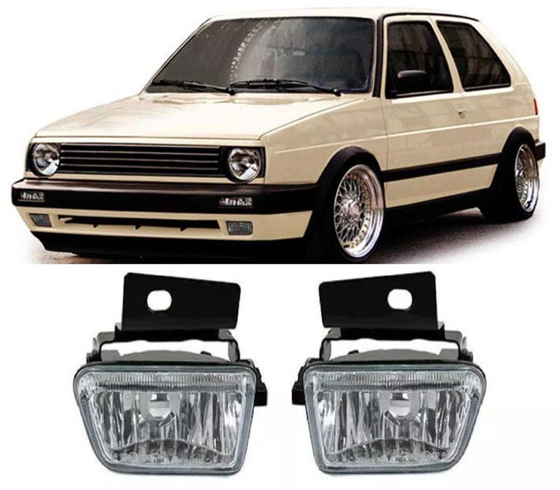 Халогени Голф 2 Стъклени Светли Хром Нови Широка броня Мъгла