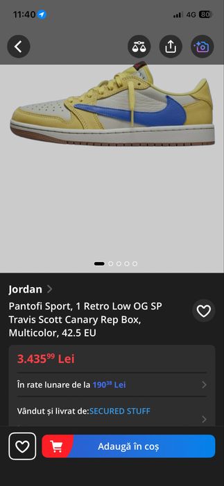 Vand adidași travis scott