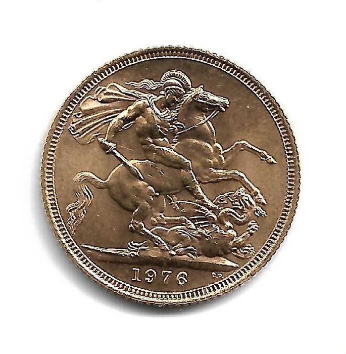Marea Britanie - 1976 ELISABETA II SOVEREIGN - Aur, .916, 8g - EF