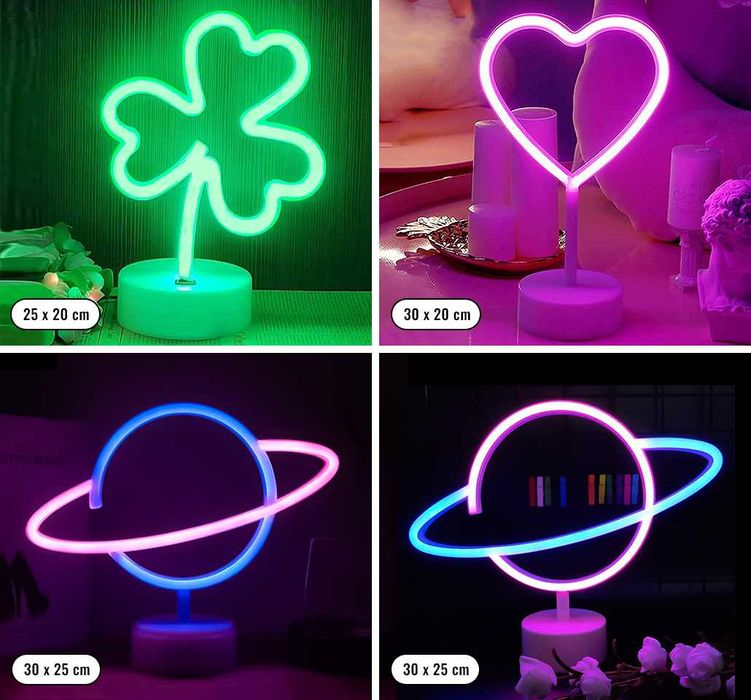 USB Неонови знаци + слот за БАТЕРИИ - 25 модела