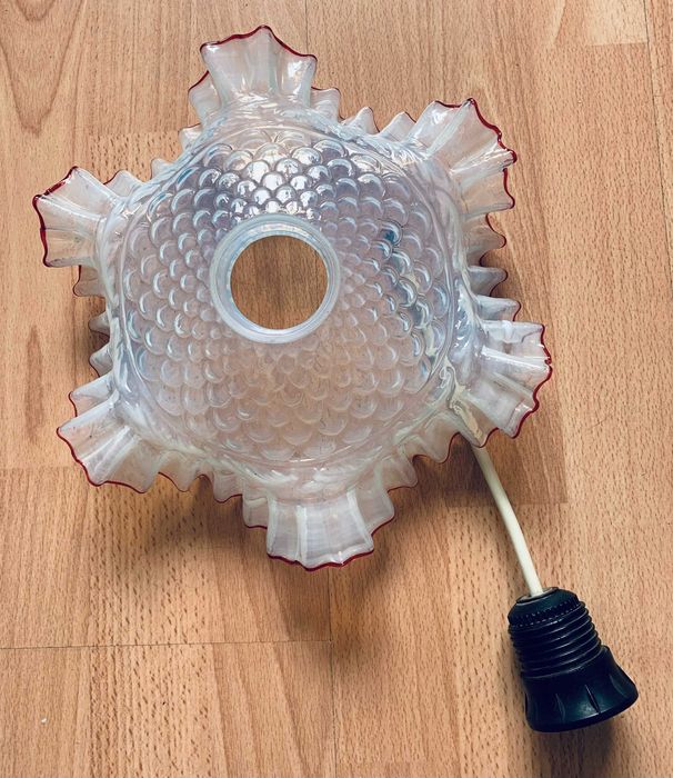 Абажури от масивно стъкло, френски, от преди 1939г., 3 броя