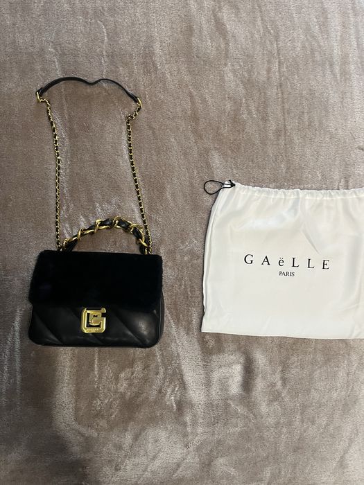 Черна еко-кожа чанта Gaelle Paris.В отлично състояние почти не употребявана