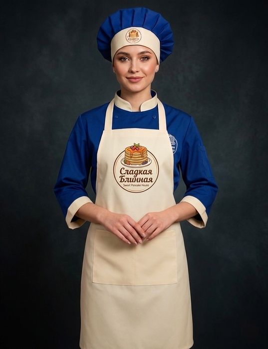 УниформаДляРесторановФартукиСЛоготипом UniformaLogotipliFartuk