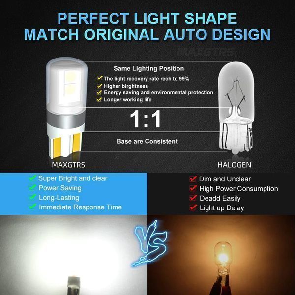 Лед крушки 2930 за габарит T10-W5W 12V