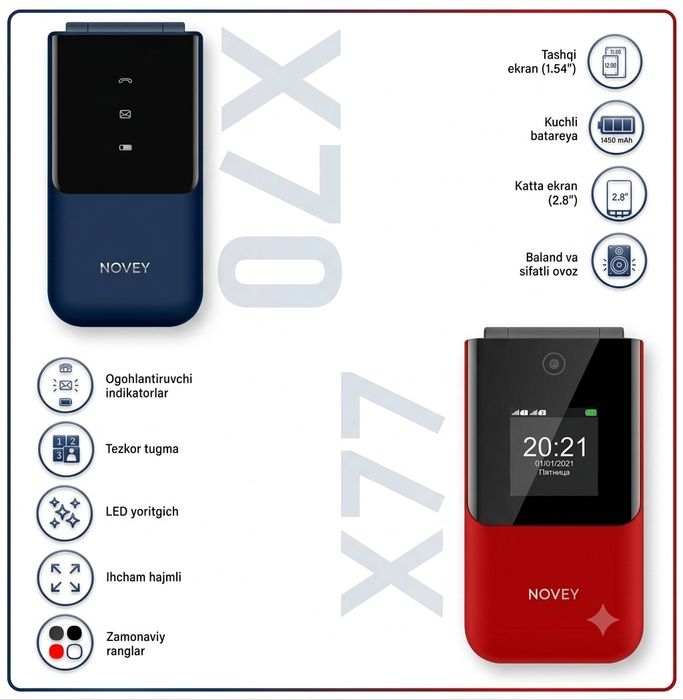 Stilniy telefon novey x70