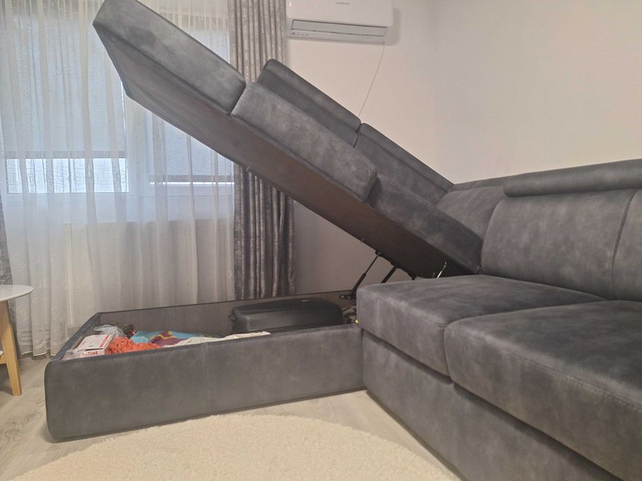 Canapea extensibila gri antracit