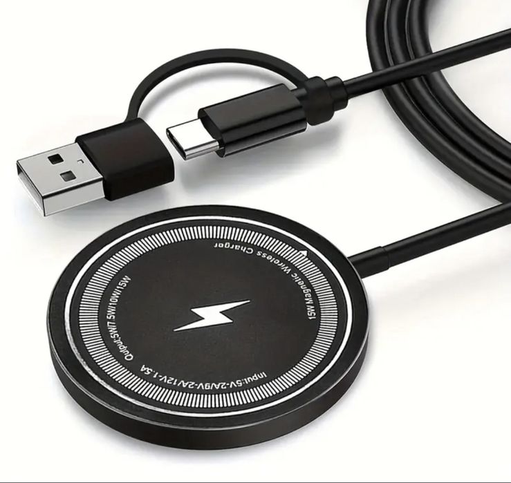 Магнитно безжично зарядно Magsafe,безжична станция ,type-C,USB-A