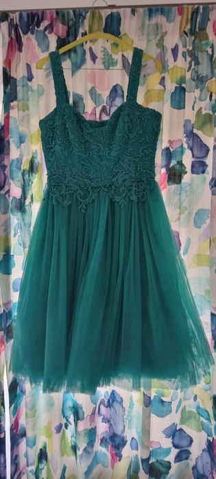 Rochie Nissa verde smarald superba