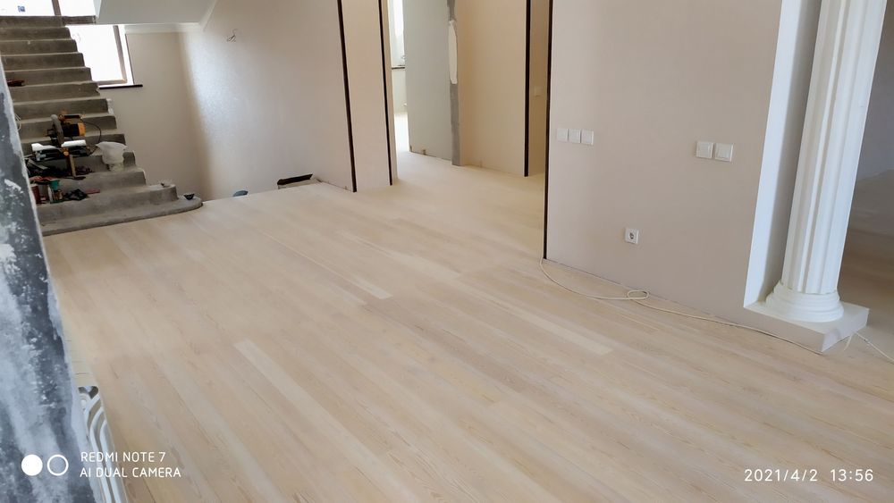 Настил деревянных полов.Палубные,таврика,паркет.шлифовка лакировка тон