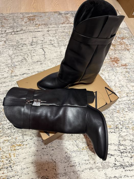 Дамски ботуши от естествена кожа