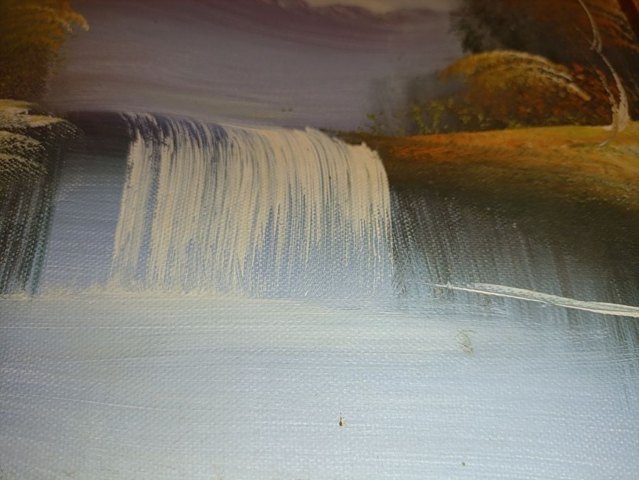 Tablou Pictat "Vârful Înzăpezit în Ceață" Anul 1998