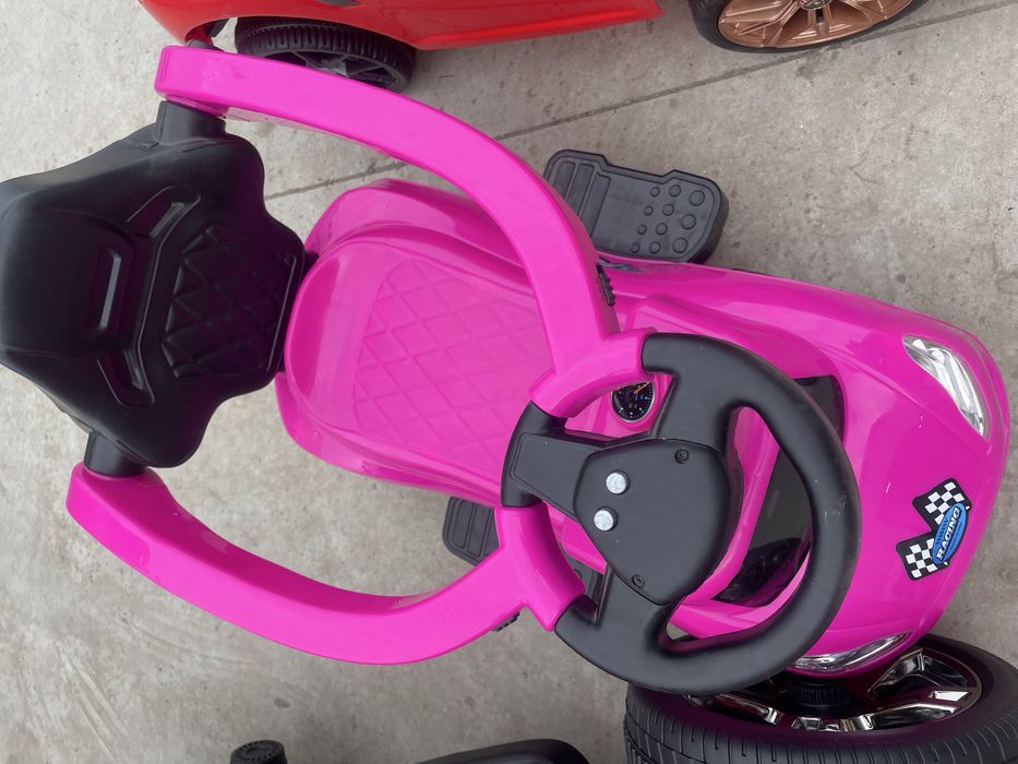 Masinuta de impins Chipolino Turbo Pink cu maner si claxon