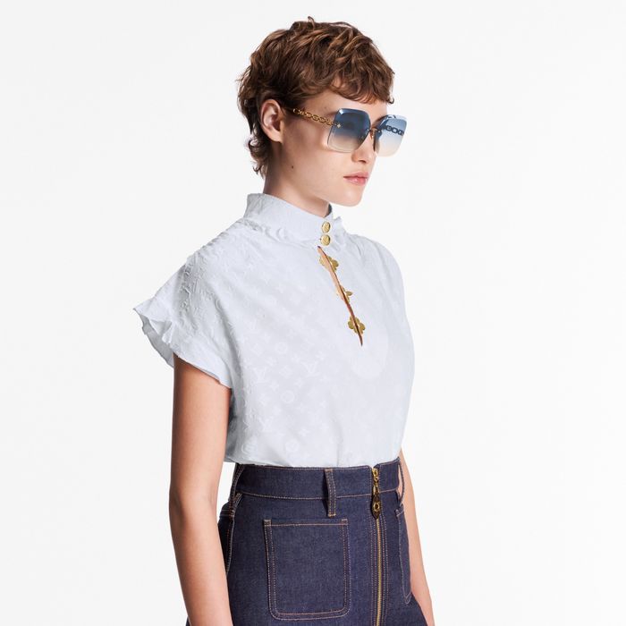 Оригинална риза / блуза Louis Vuitton Frill Blouse