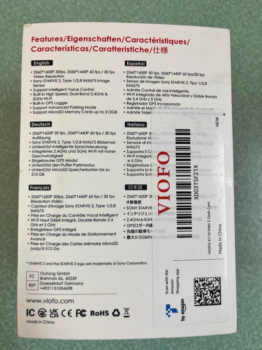 VIOFO A119 mini2 , видео регистратор