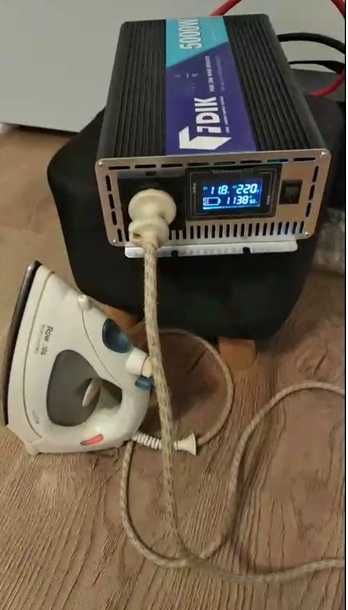 FDIK Invertor Sinus Pur 12V, 5Kw, 3kg, Solid, Utilizat (doar Testat)