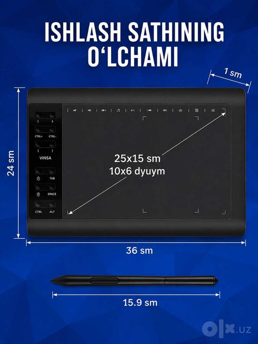 Grafik planshet Vinsa T1060 Plus