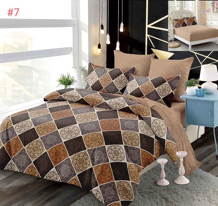 Спално бельо с ластик от 6 части за матрак от 160 до 180/200