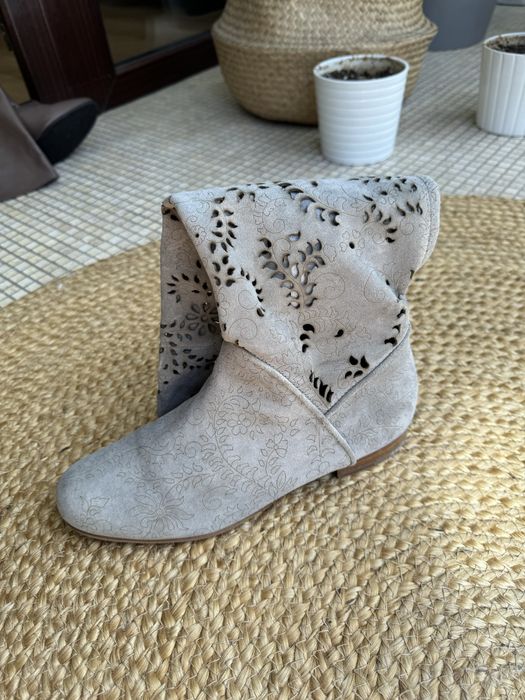 Сапоги замша