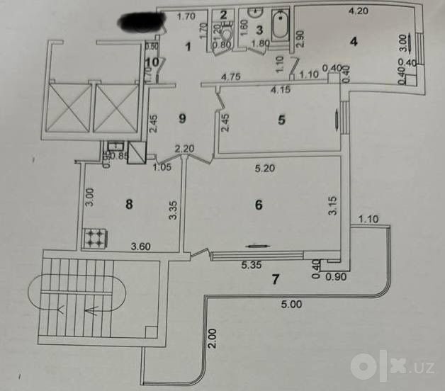 Продается 3х ком квартира. Куйлюк. Ориентир Академ лицей