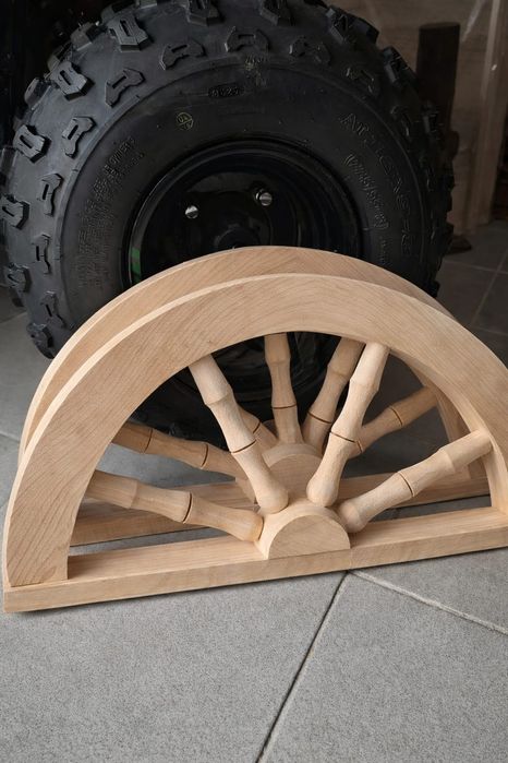 Roată lemn  jumătate