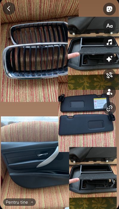 Grila Fețe Uși Parasolare Bmw F30 F31 Seri 3