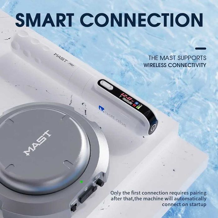 Безжичен комплект за татуировки - Mast Y22 Pro + Безжичен педал Mast..