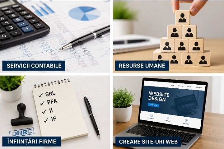 Înființare SRL/PFA | Contabilitate | Resurse Umane | SSM | Site-uri Web