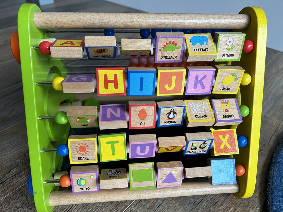 Centru de activitati lemn Bigjigs Toys 5 in 1