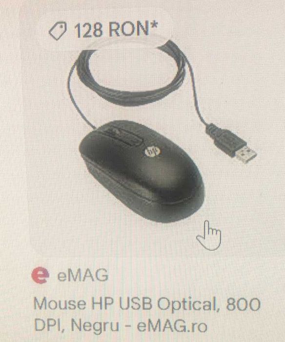 Mouse HP Sensor Optical cu fir USB
