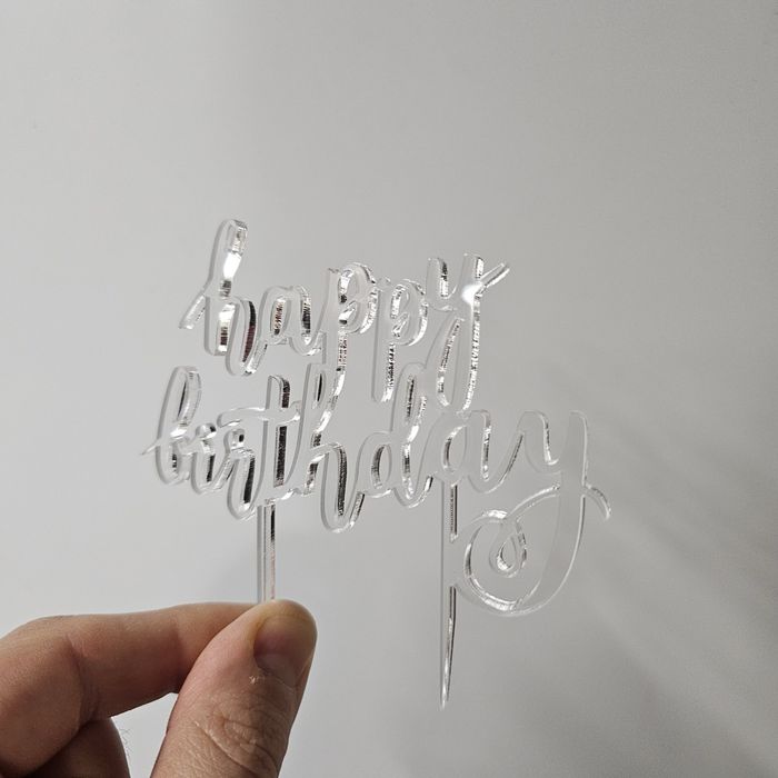 Топери за торта от дърво или плексиглас (златен, сребърен, матов)