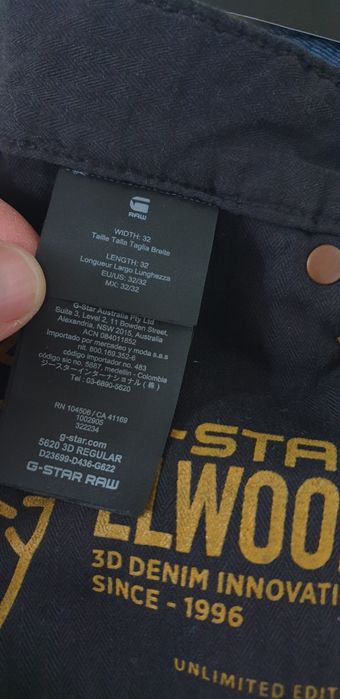 G - Star 5620 3D EL WOOD Unlimited Edition Regular Fit  32/32 Мъжки  Д