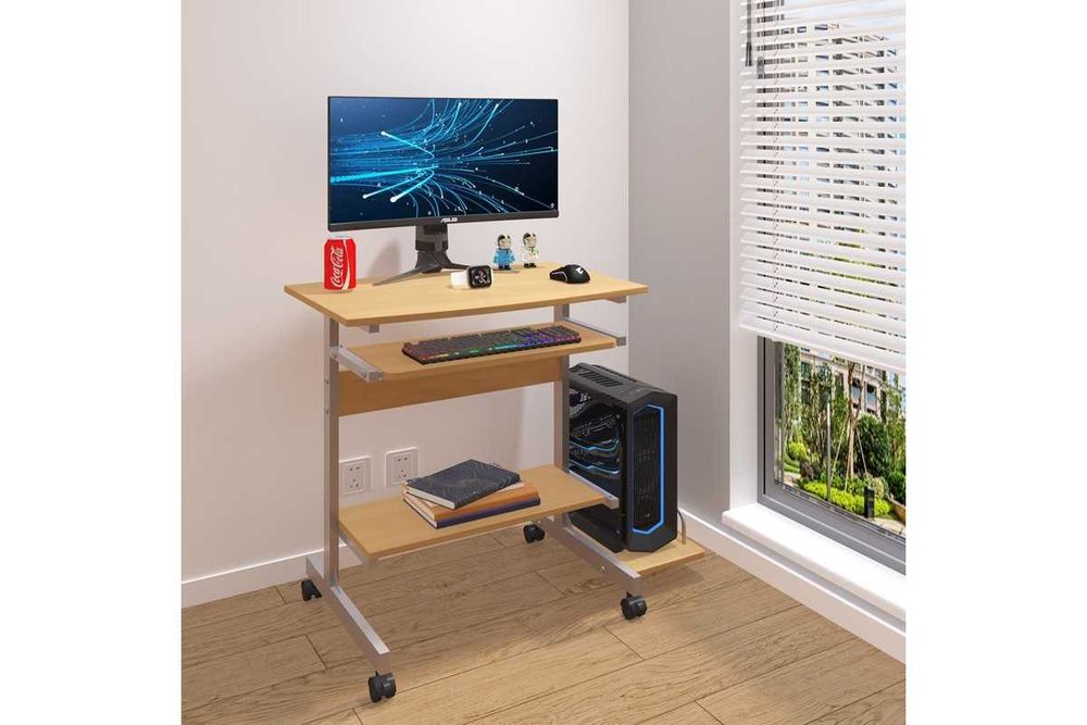 Компютърно бюро Puzzle-home Veronce, Натурален, ПДЧ, 89х47х71см.