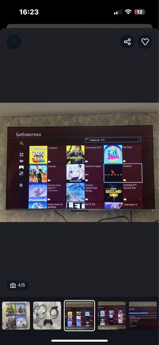 PlayStation 4 Pro 1TB c прошивкой + 4 игры Отличное состояние