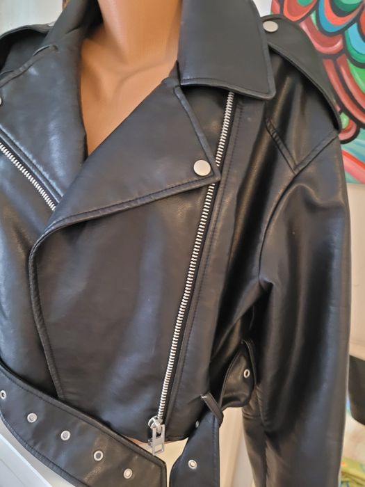 Geaca dama Zara Woman piele naturala