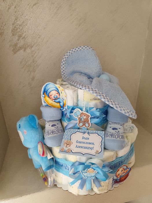 Торта от памперси PAMPERS PREMIUM CARE 2