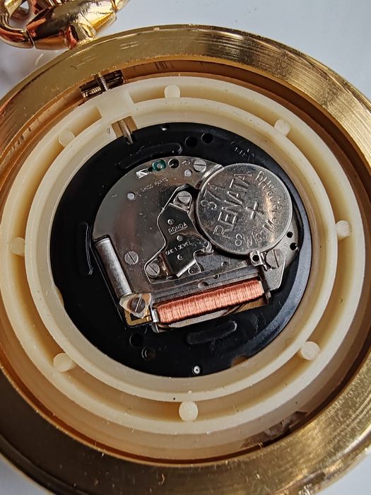 Ceas de buzunar Regent Habmann Placat cu aur Quartz 50 mm