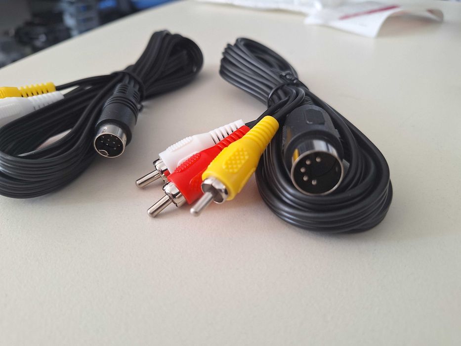 3RCA 1.8m AV Audio Video Cable for SEGA Mega Drive Genesis 1, Drive Genesis 2, Drive Genesis 3