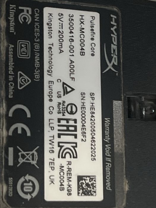 игровая мышка hyperx pulsefire core