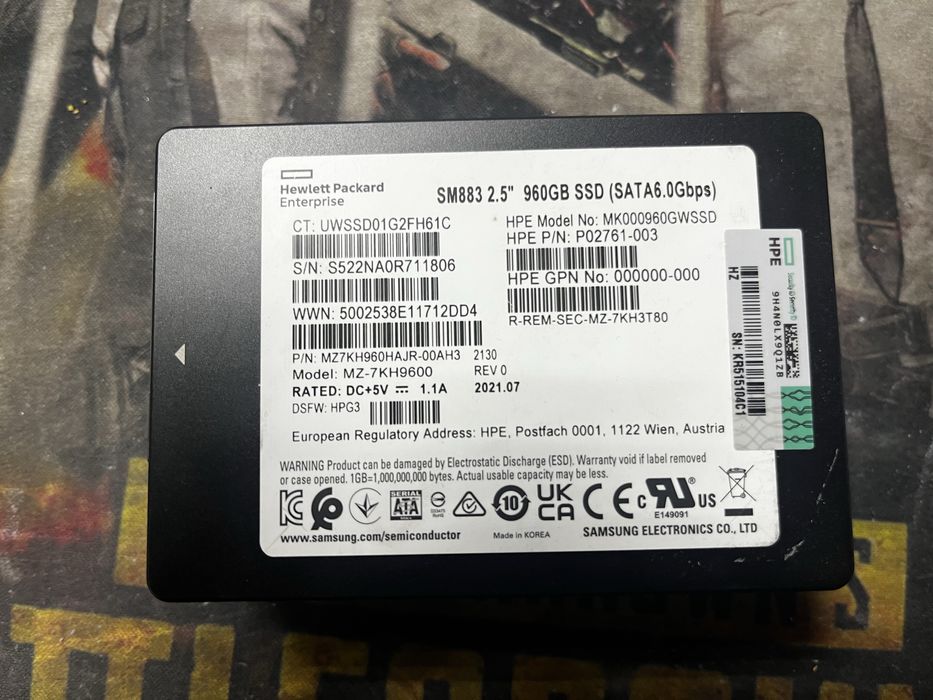 Серверные ссд 480/960gb 100%