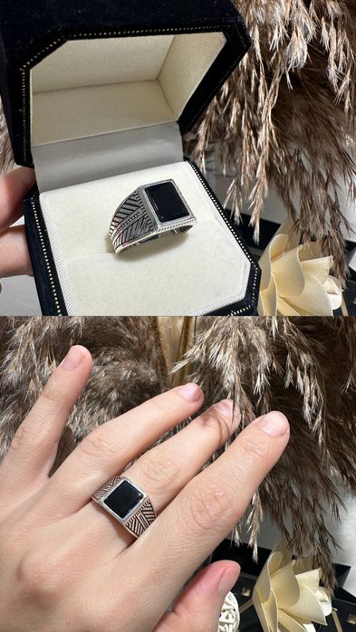 Серебряный мужской перстень 925 проба производство Турция. Доставка