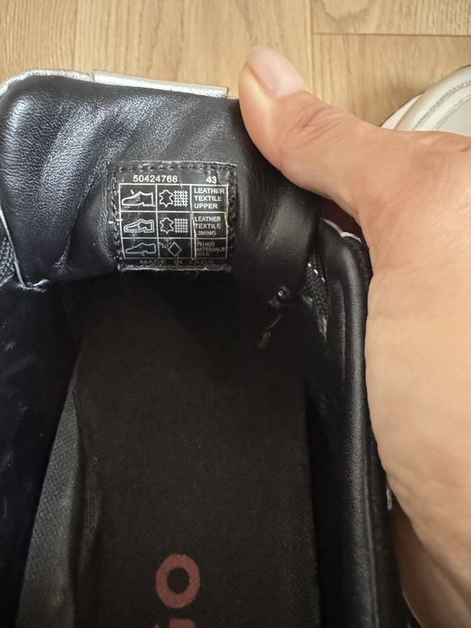 Мъжки  кожени маратонки HUGO BOSS с метален ефект, размер 43