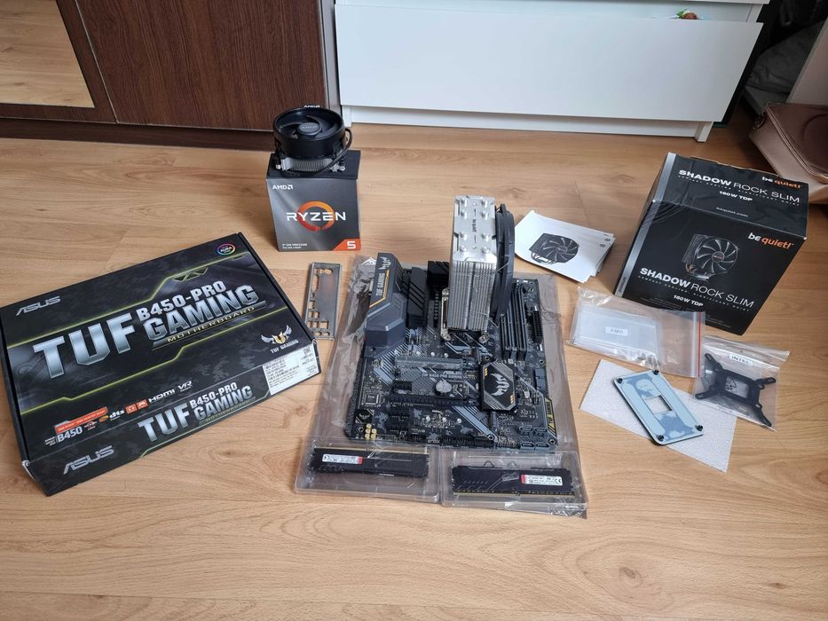 Геймърски комплект: Ryzen 5 3600 + ASUS TUF B450-Pro + 32GB RAM HyperX + Shadow Rock Slim